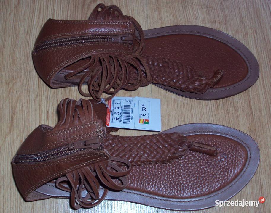 Sandały japonki PullBear 37 skóra
