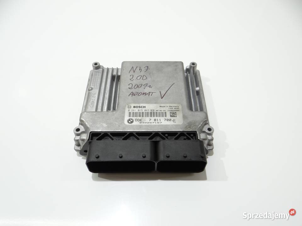 KOMPUTER STEROWNIK SILNIKA BMW 5 E60 E61 N47 20D Czujniki i sterowniki Strzyżewice