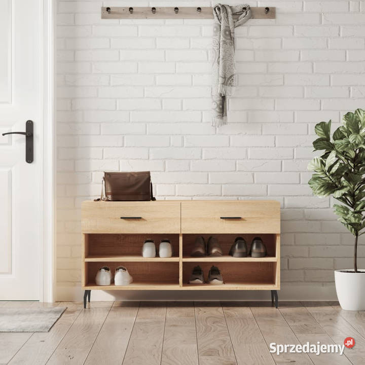 Ławka z miejscem na buty dąb sonoma 102x35x55 Na buty