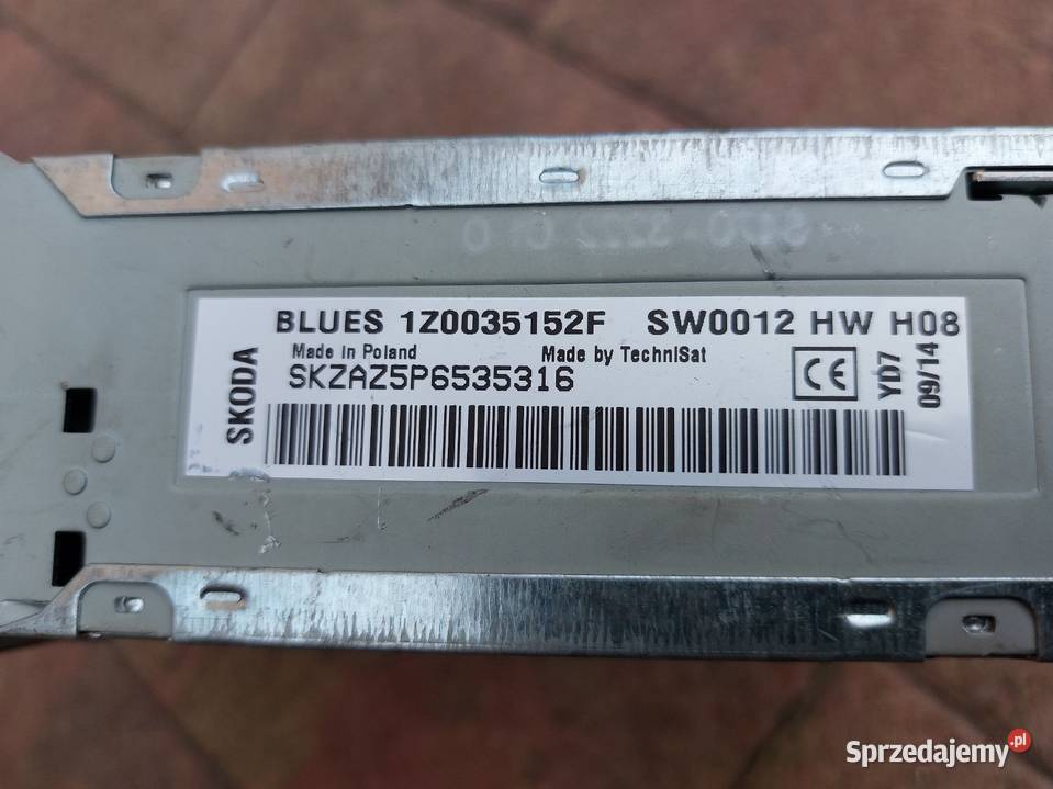 RADIO CD BLUES SKODA OCTAVIA 1Z0035152F BEZ KODU Skwierzyna sprzedam