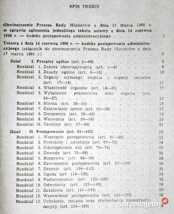 Kodeks postepowania administracyjnego Teresa Pozostałe Chełm sprzedam