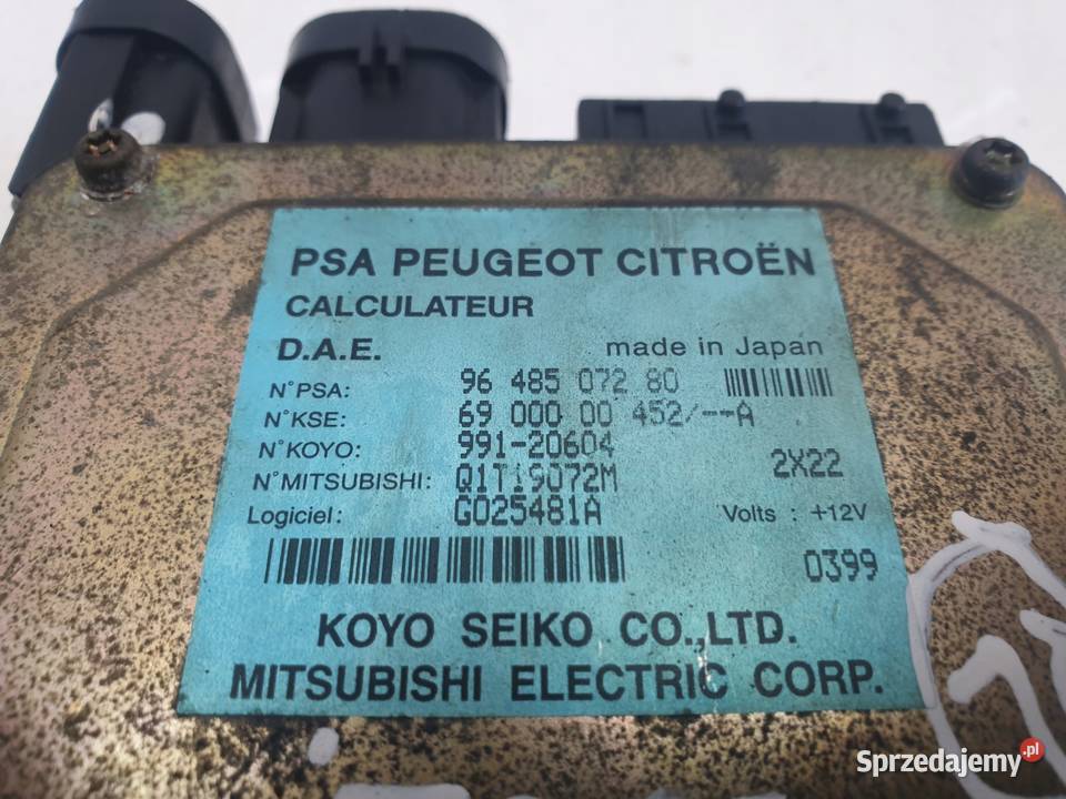 Citroen C3 14 HDI STEROWNIK SILNIKA 9648507280 osobowe