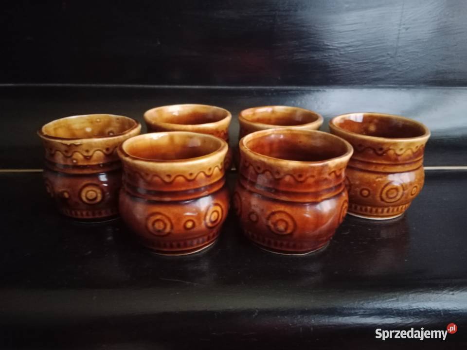 Piękny Zestaw Ceramiczny Ryby Karafka 6 kubków Ruda Śląska