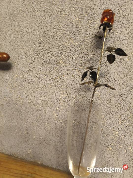 Róża Bursztyn Srebro Vintage Białystok sprzedam