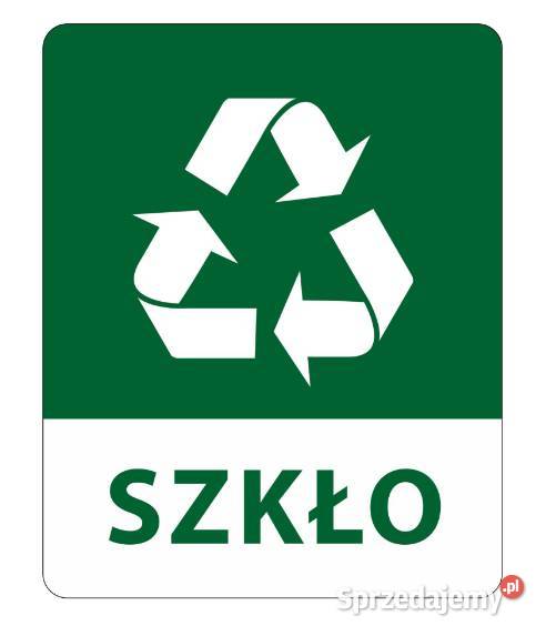 Naklejka do segregacji odpadów szkło 114 15x12