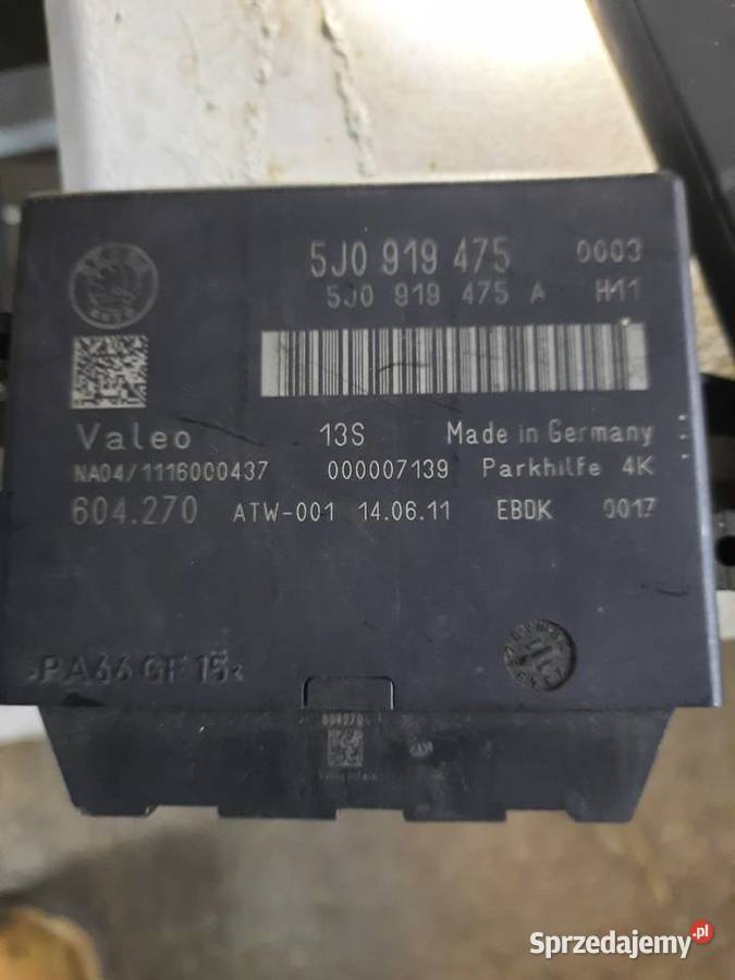 Sterownik parktronika 5J0 919 475 A pdc Skoda dolnośląskie Bogatynia