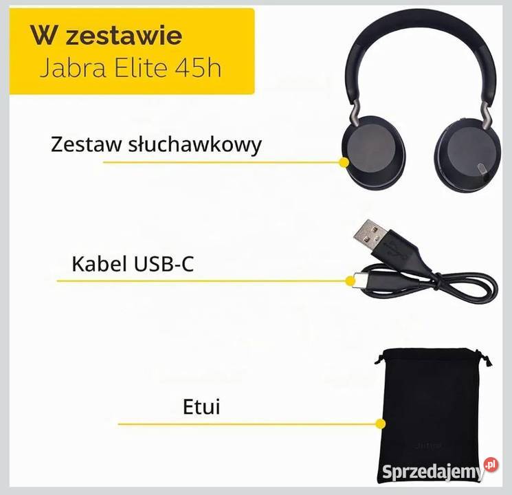 JABRA ELITE 45h bezprzewodowe słuchawki Połczyn-Zdrój sprzedam