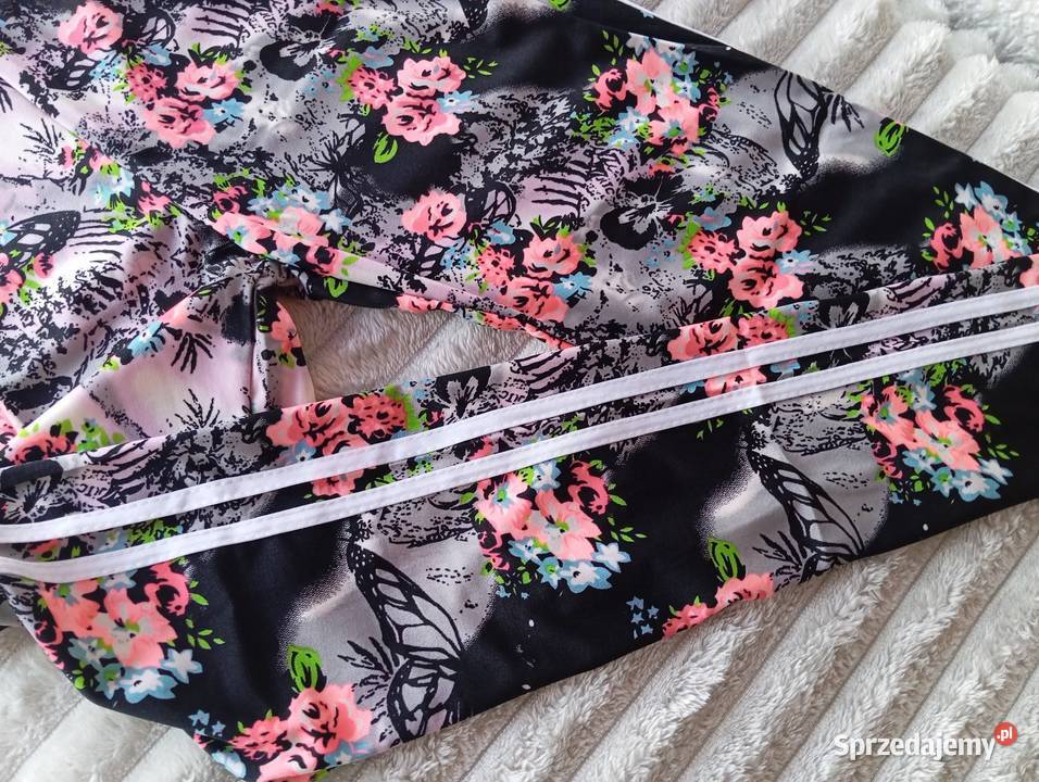 Legginsy damskie z lampasami rozmiar ML kolorowy Łódź