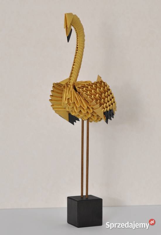 Flaming origami modułowe 3D papier metaliczny Szczecin