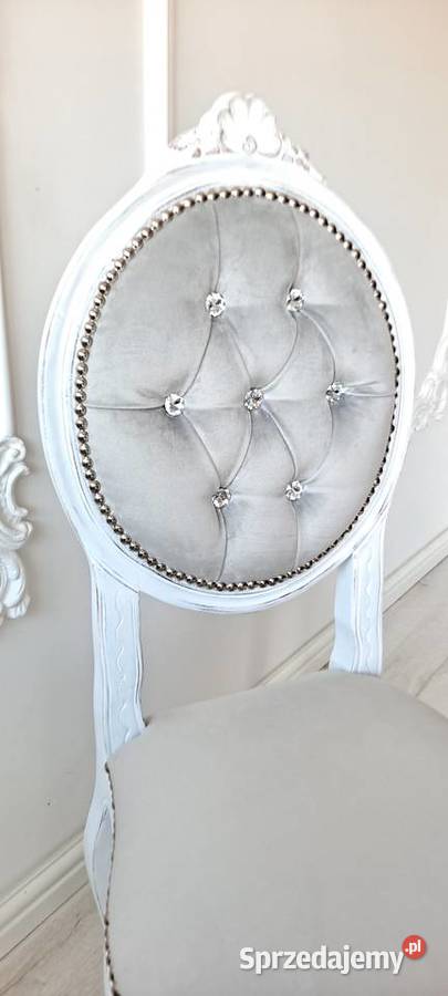 Stylowe krzesło krysztalki Schabby Chic Ludwik zachodniopomorskie Szczecin