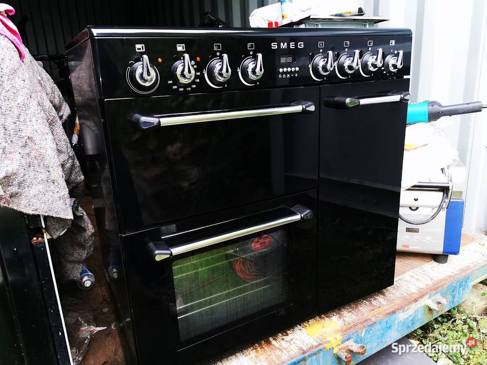 KUchnia gazowa SMEG piekna czarna 90 nowa 18000 Kuchenki i piekarniki śląskie Katowice sprzedam