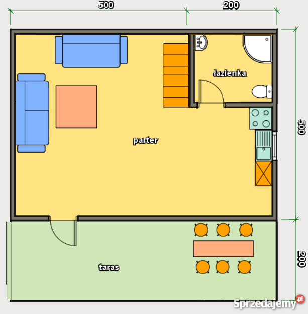 Domek drewniany z poddaszem