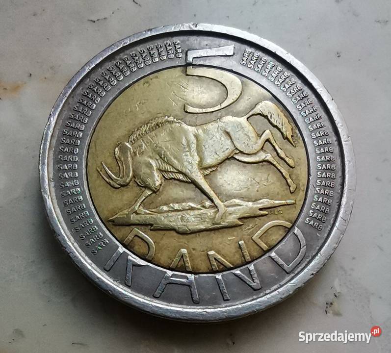 Moneta 5 Rand Afryka Południowa mazowieckie Ząbki