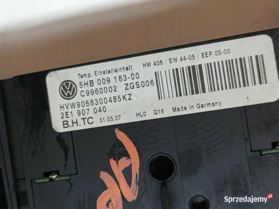 PANEL NAWIEWU 2E1907040 VW Volkswagen Crafter I Panele sterowania, przełączniki sprzedam