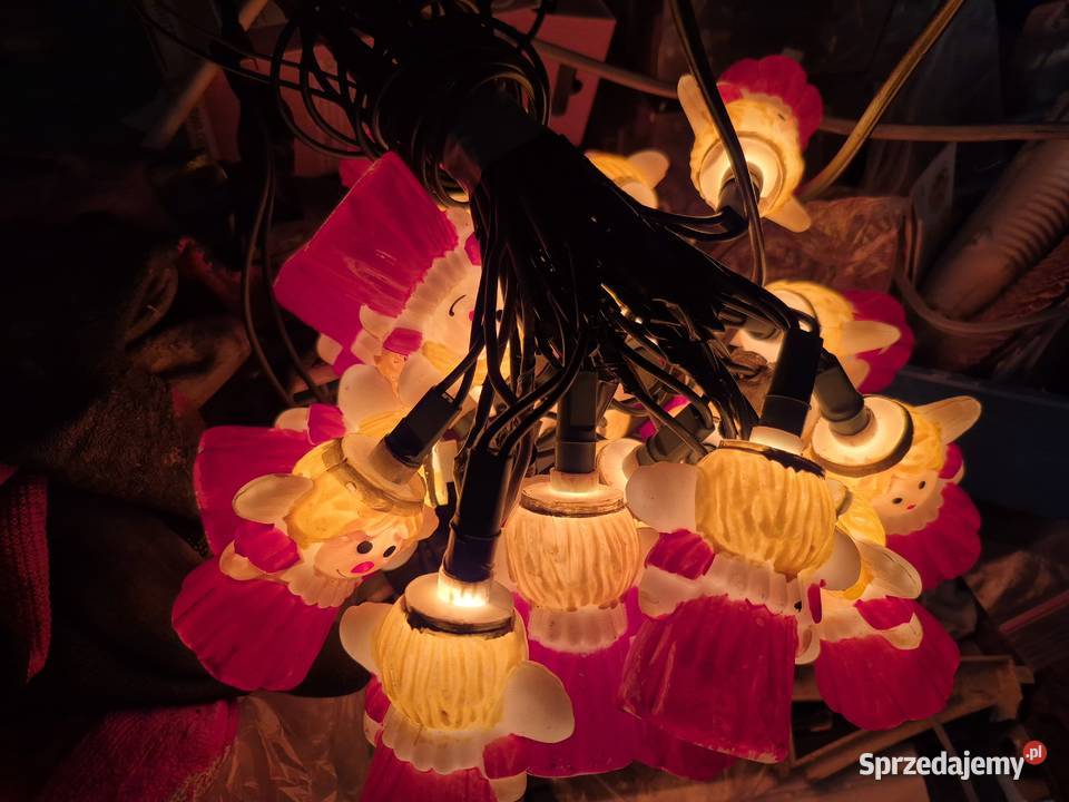 Lampki choinkowe mikołaje aniołki Rzeszów sprzedam