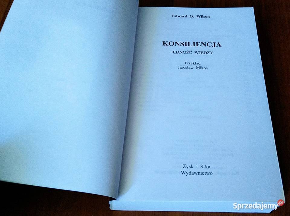 Konsiliencja jedność wiedzy Edward O Wilson miękka Gdańsk