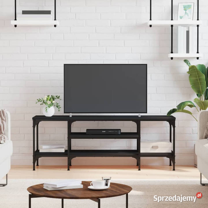 Szafka pod telewizor czarna 121x35x45 WM831803 RTV Warszawa