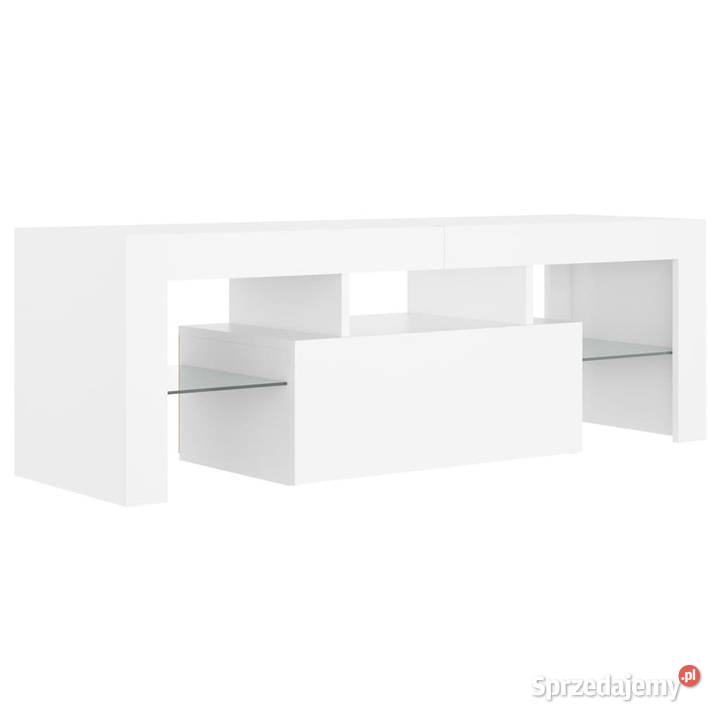 Szafka pod TV z oświetleniem LED biała 120x35x40 mazowieckie Warszawa