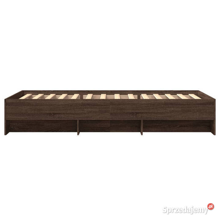 Łóżko bez materaca brązowy dąb 75x190 WM3295715 193cm