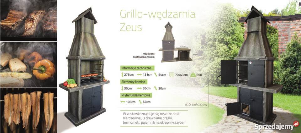 Grillowędzarnia betonowa ZEUS K10 IMITACJA Górno