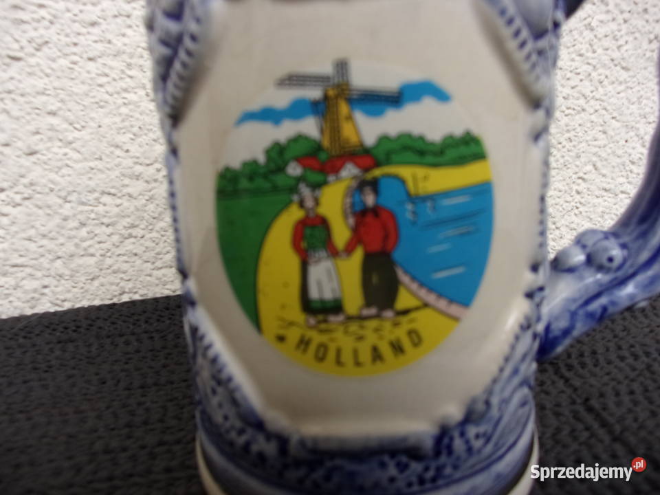 Stary Holenderski kufel porcelanowy lekki Warszawa