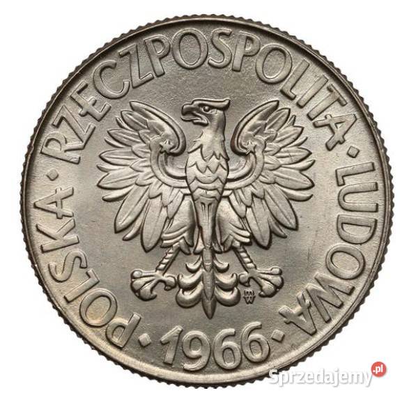 moneta Polska 10 złotych 1966 Warszawa