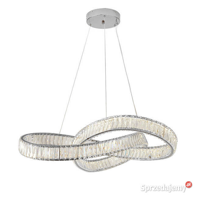 Żyrandol kryształowy nowoczesny srebrny glamour Warszawa