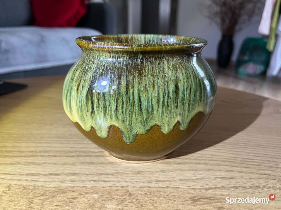 Ceramiczna Osłonka Na Doniczkę Wazon Szkliwo Braniewo