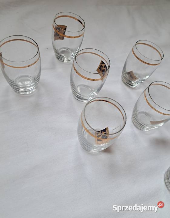 Kieliszki PRL małe 9 sztuk Brzesko