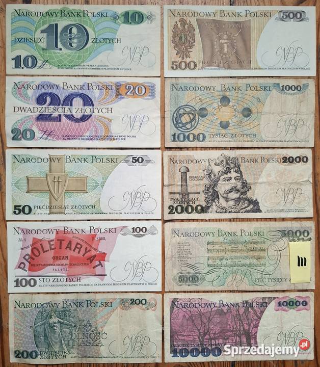 Zestaw Banknotów PRL III Gliwice