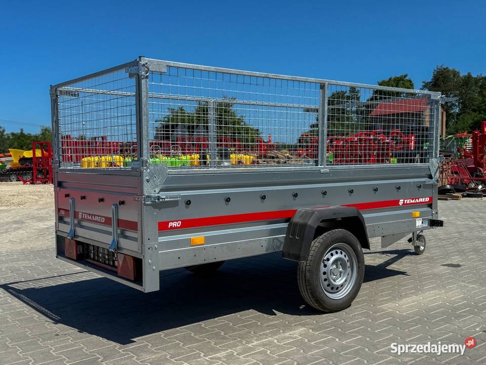 Przyczepka TEMARED PRO 2612 DMC 750 burty Cegielsko