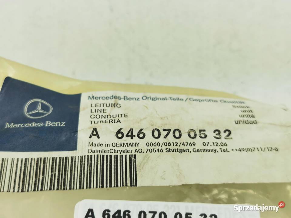 PRZEWÓD PALIWA MERCEDESBENZ CKLASA W203 2011 osobowe lubelskie sprzedam