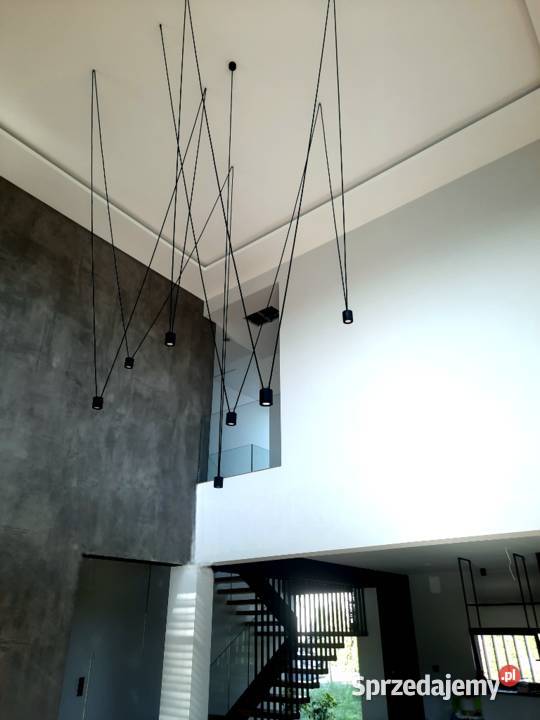 Długa designerska lampa wisząca do wysokiego podkarpackie Rzeszów