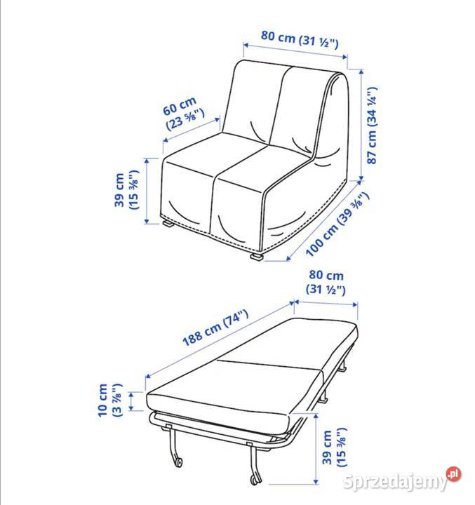 Łóżko składane IKEA LYCKSELE Meble Warszawa