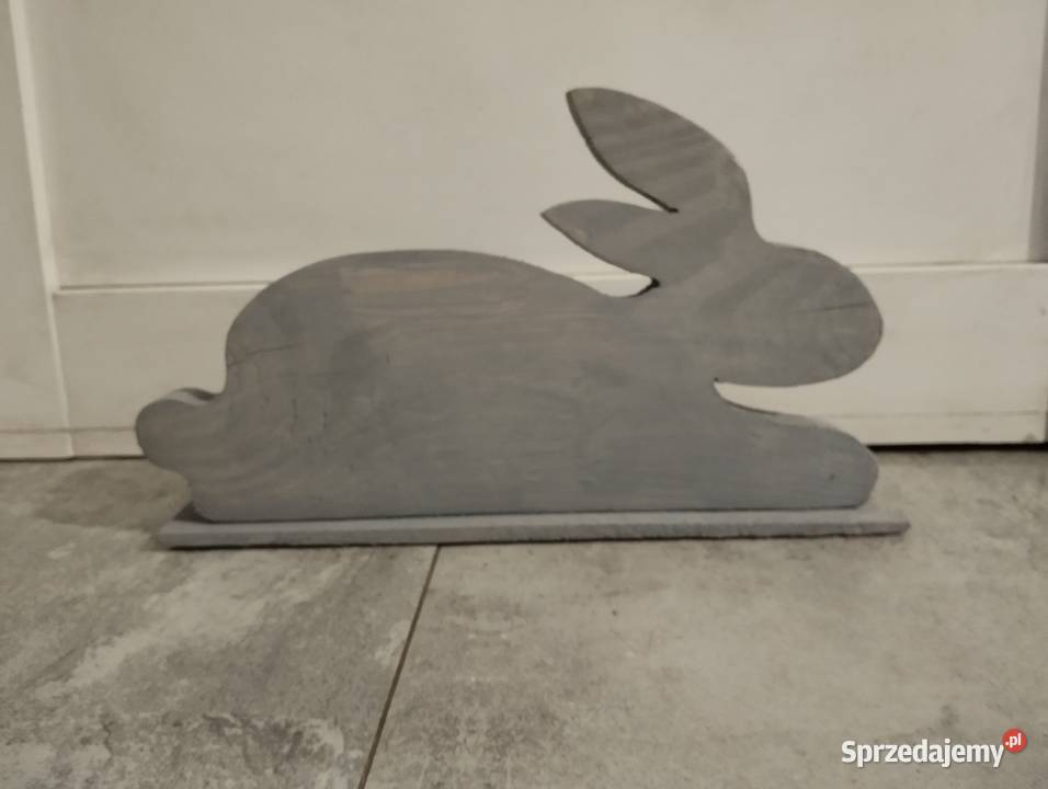 Drewniane zające ozdoba wielkanocna