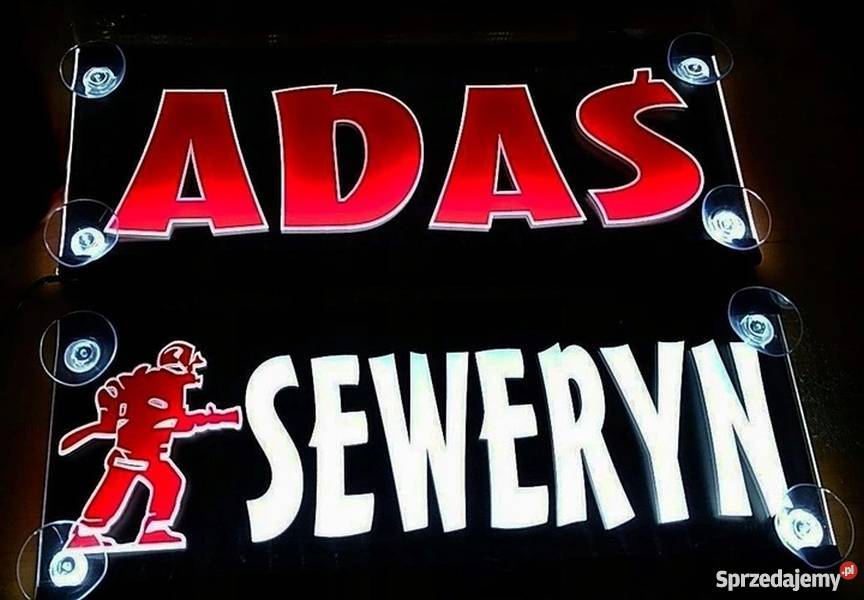 Tablica Imienna kolorowe podświetlane LED BUS pomorskie Radostowo
