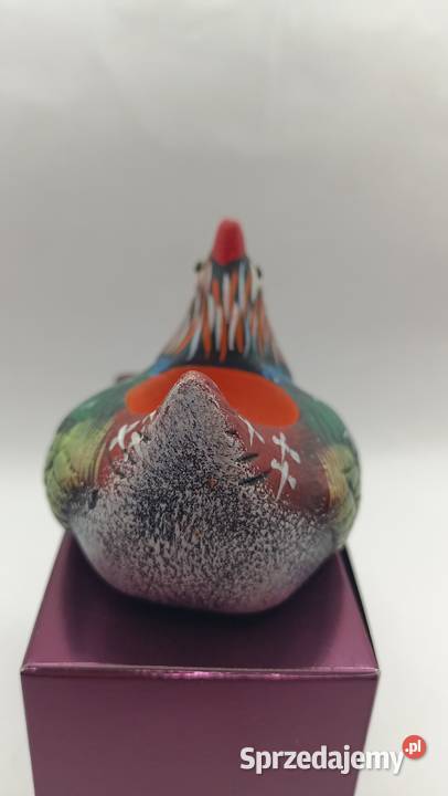 Figurka ceramiczna kury ręcznie malowana Zamość