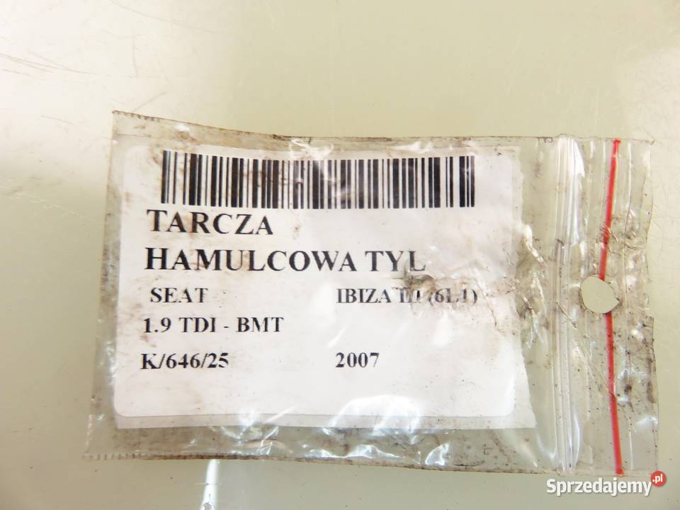 TARCZE HAMULCOWE TYŁ SEAT IBIZA III 6L1 19 TDI