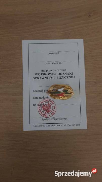 Legitymacja skoczka spadochronowego