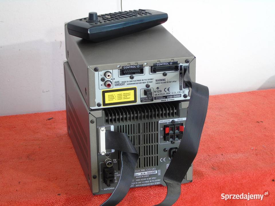 Wieża Akai AA503R pilot mocna RDS CD AUX DOSTAWA