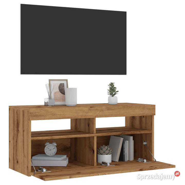 Szafka pod TV z oświetleniem LED dąb artisan Warszawa sprzedam
