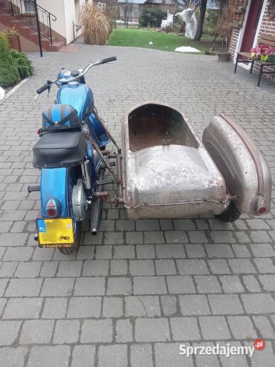 Iż Planeta 350 z 1962 roku z wózkiem IŻ Leżajsk