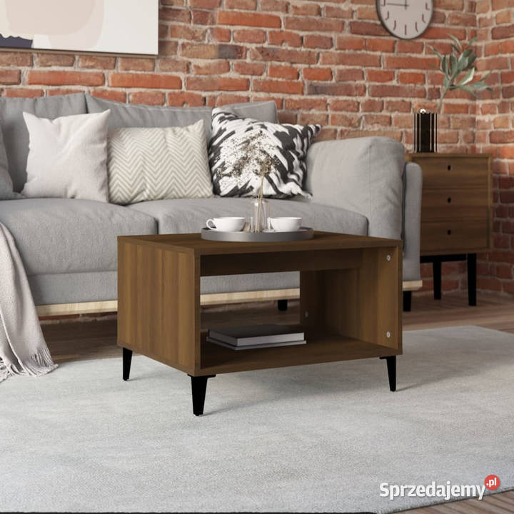 Stolik kawowy brązowy dąb 60x50x40 WM817524 Stoły Warszawa