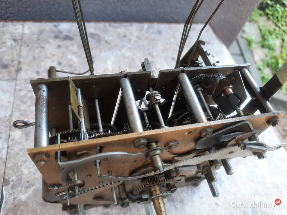 92 Mechanizm starego zegara ścienny kwadransowy Tczew sprzedam