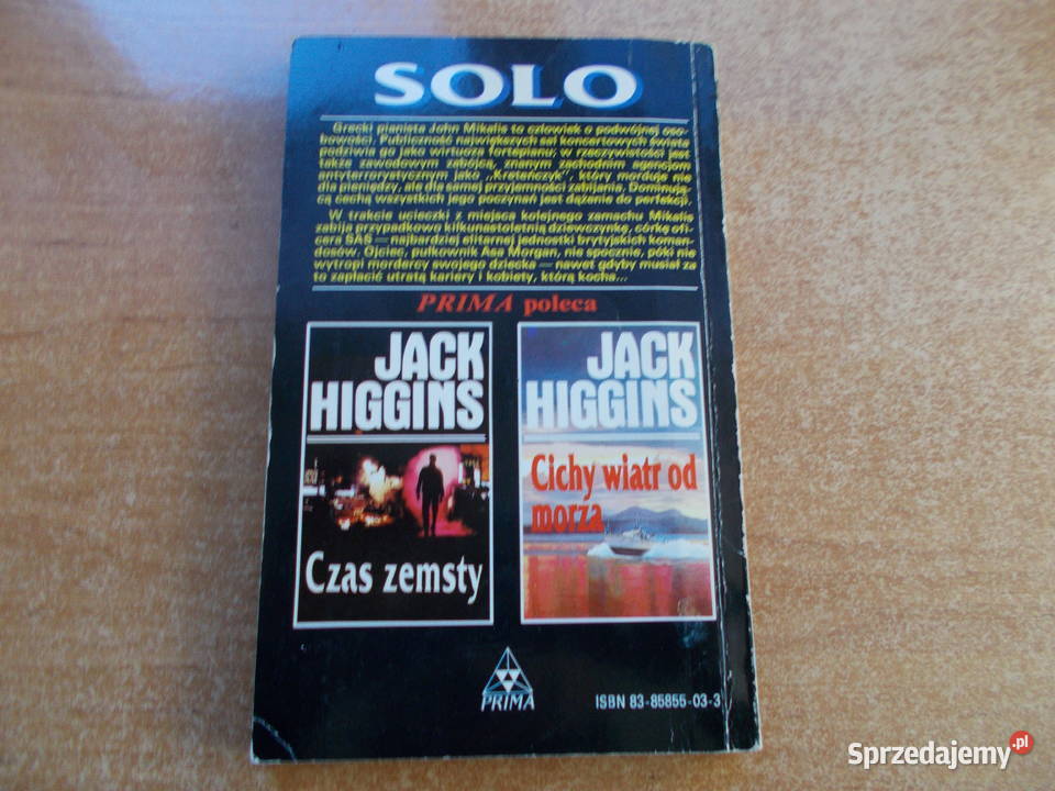 Jack Higgins Solo Rok wydania 1993 Głubczyce