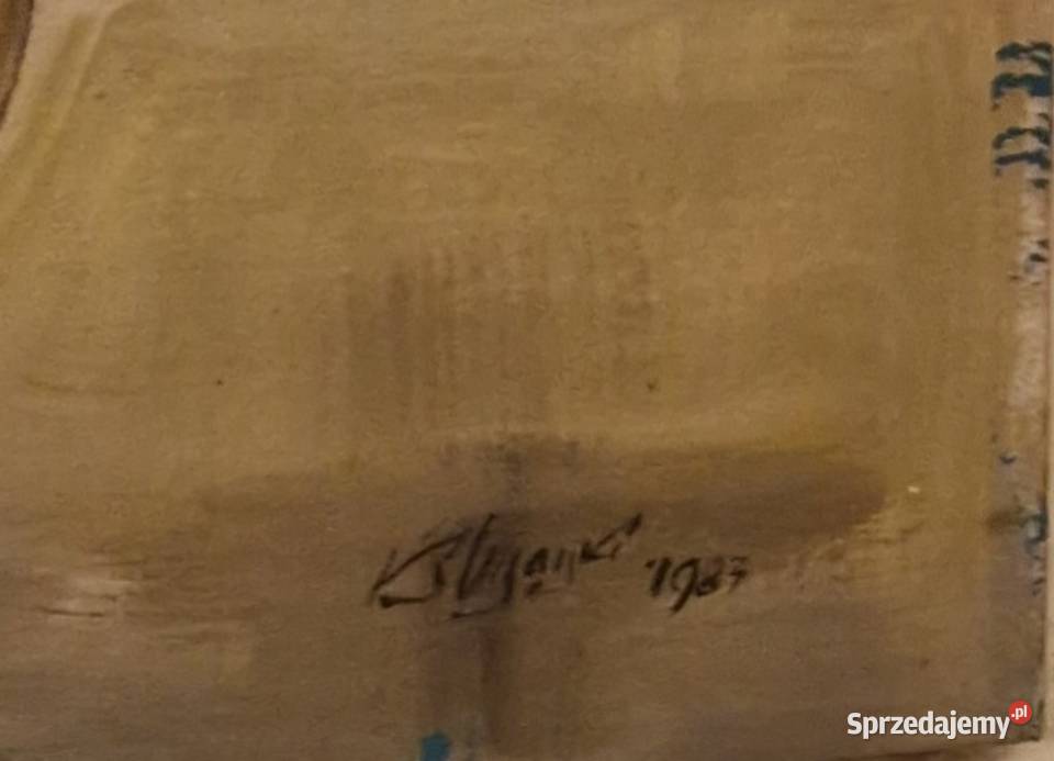 OBRAZ martwa natura kwiaty olej płótno autograf Lublin sprzedam