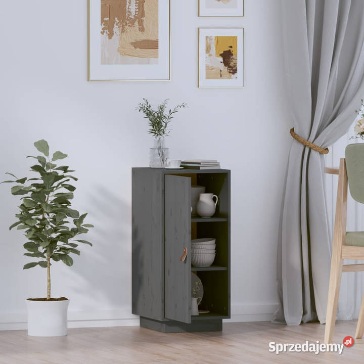 Szafka szara 34x40x75 lite drewno sosnowe Warszawa