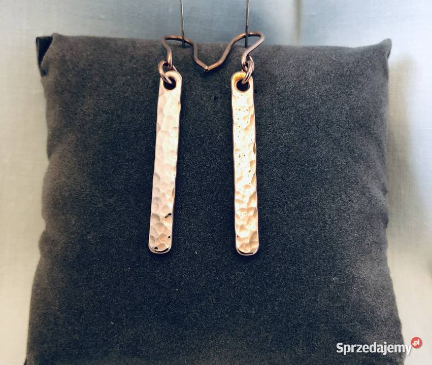 Kolczyki Miedziane dł 4 szer 5 mm dolnośląskie Wrocław