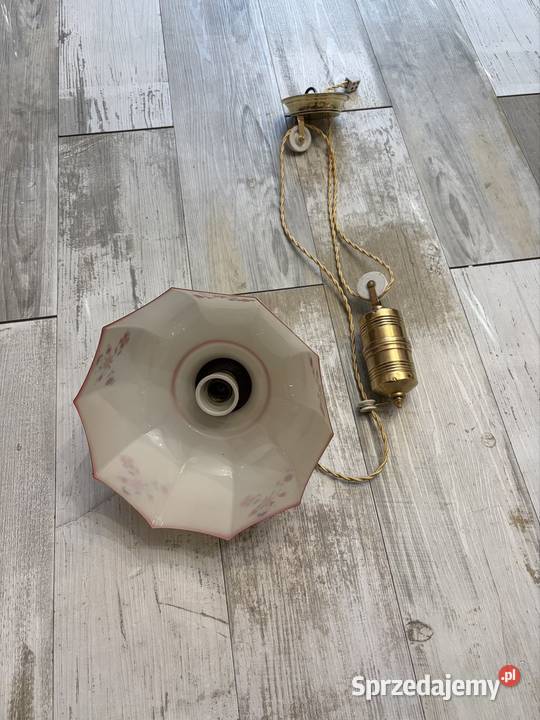 Orginalna stara lampa wisząca z przeciwwagą i Chudów