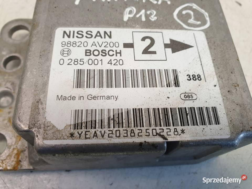Nissan Primera P12 MODUŁ PODUSZEK AirBag Rudka